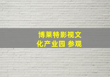 博莱特影视文化产业园 参观